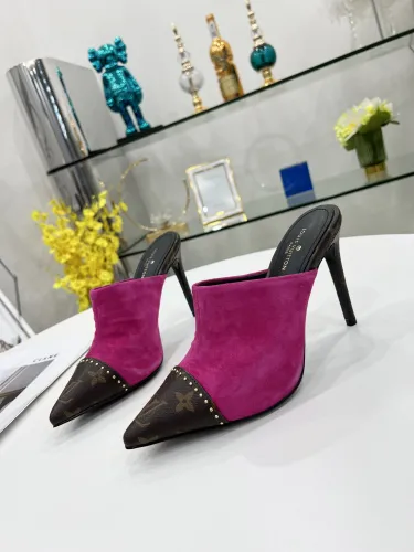 Louis Vuitton Womens Shoes Pumps Sandals Slippers Leather Design Luxury Brand Summer Fashion Sandals with Original Box 9.5cm Heel