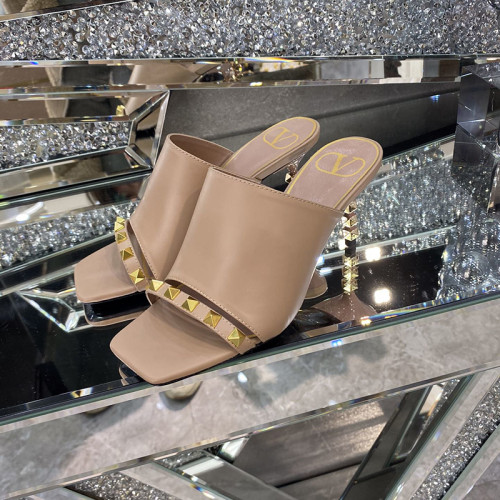 Valentino Womens Shoes Rockstud Sandals Mules 6.5cm