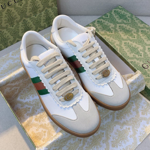 Gucci Womens Shoes Fashion Sneakers Lace-Up Luxury Brand Women's Ace Embroidered Sneaker with Original Box