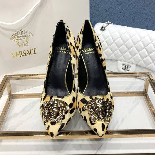 Versace Brand Womens Sandals Shoes Leather Big Size LA MEDUSA PATENT SAFETY PIN LEATHER PUMPS High Heel Design Luxury Brand Sandals for Women