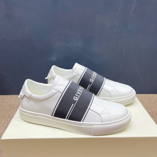 Givenchy Men Shoes Fashion Type Luxury Brand GIVENCHY SNEAKERS IN LEATHER WITH LATEX BAND with Original Box