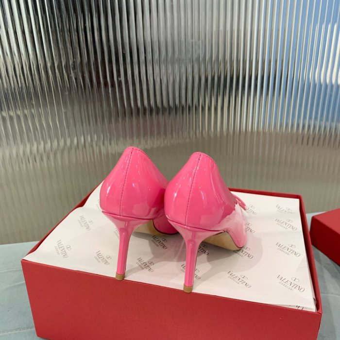 Valentino Women Shoes Mule Flip Flop Sandals VLOGO SIGNATURE CALFSKIN PUMP 80MM Luxury Brand with Original Box