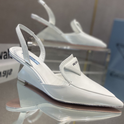 Prada Womens Shoes Slingback Pumps Luxury Brand Casual Shoes for Women with Original Box