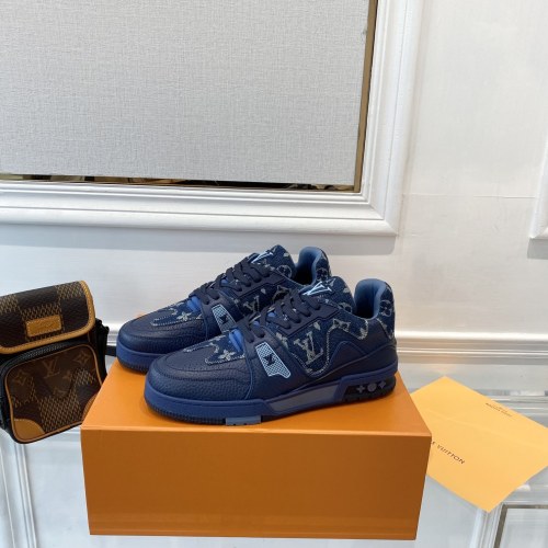 Louis Vuitton Men Shoes Fashion Sneakers Design Luxury Brand LV TRAINER SNEAKER with Original Box 1A9IQJ
