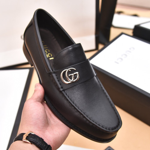 Gucci Mens Shoes Leather Design Luxury Brand Business Dress Shoes for Men with Original Box