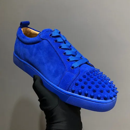 Christian Louboutin Mens Shoes Luxury Brand Red Bottom Design Louis Junior Spikes Flat with Original Box CL sneakers