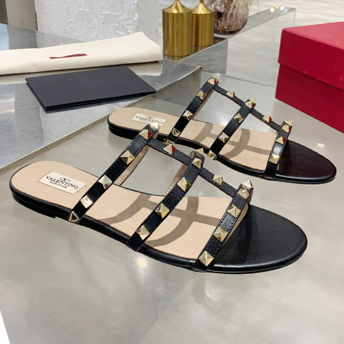 Valentino Women Shoes Mule Flip Flop Sandals ROMAN STUD SLIDE SANDAL IN QUILTED NAPPA with Original Box Luxury Brand
