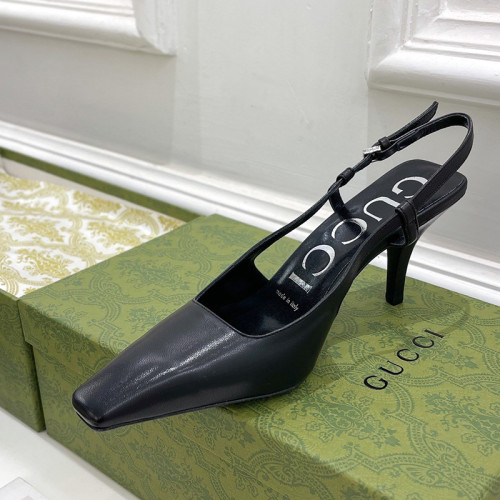 Gucci Womens Shoes Slingback Pumps 7.5cm Heel Luxury Brand Wedding Fashion Shoes for Women with Original Box