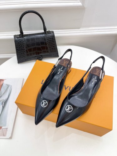 Louis Vuitton Womens Shoes Pumps Sandals Leather Design Luxury Brand Fashion Sandals with Original Box