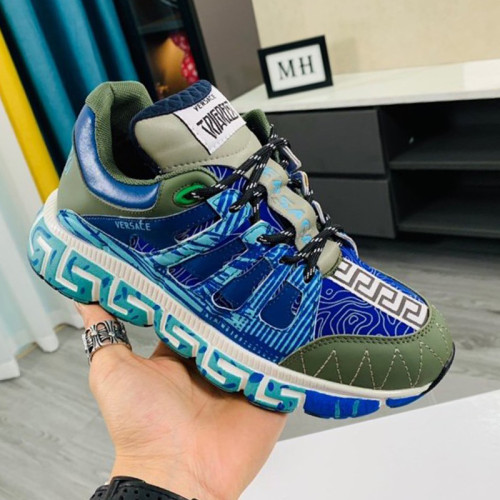 Versace Men Shoes Fashion Design Luxury Brand TRIGRECA SNEAKERS with Original Box