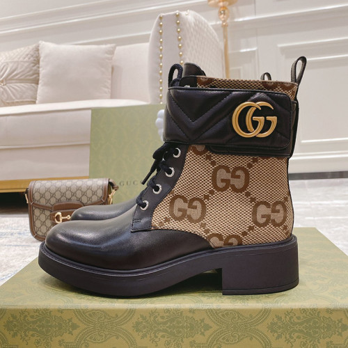 Gucci Women Shoes Boots Luxury Brand Fashion Women's ankle boot with Double G with Original Box 678984 17K40 1284