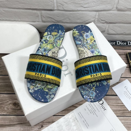 Dior Women Shoes Mule DWAY SLIDE Luxury Brand Womens Sandals Slippers with Original Box