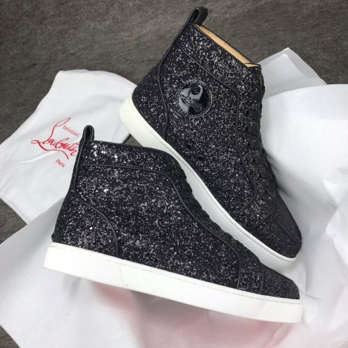 Christian Louboutin Mens Shoes Luxury Brand Red Bottom Design Louis Junior Spikes Flat with Original Box CL sneakers