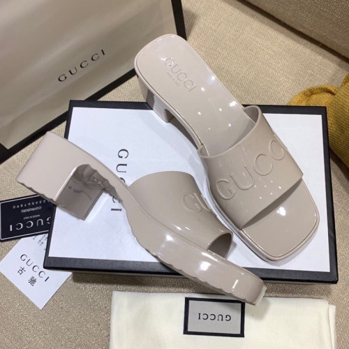Gucci Womens Shoes Sandals Slides Slippers Luxury Brand Thick Sole 5cm Heel Design Women's GG slide sandal with Original Box