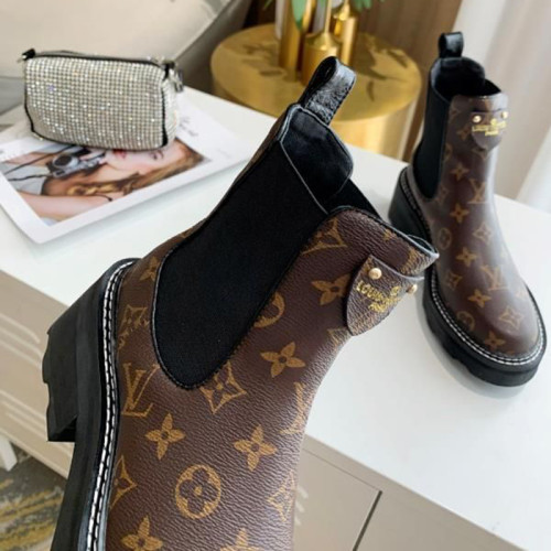Louis Vuitton Women Shoes Boots Luxury Brand LV BEAUBOURG ANKLE BOOT 1A8QCK