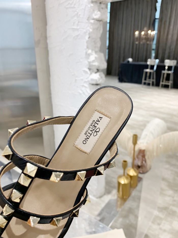 Valentino Women Shoes Mule Flip Flop Sandals ROMAN STUD SLIDE SANDAL IN QUILTED NAPPA with Original Box Luxury Brand