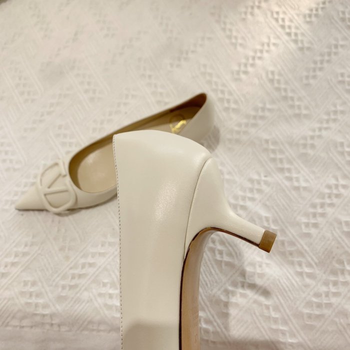 Valentino Women Shoes Mule Flip Flop Sandals VLOGO SIGNATURE CALFSKIN PUMP 45MM / 1.8 IN. with Original Box