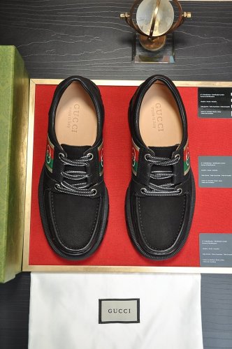 Gucci Mens Shoes Leather Design Luxury Brand Business Dress Shoes for Men with Original Box