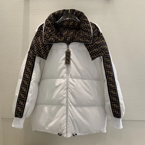 Fendi Design Mens Womens Winter Windprood Down Jackets Keep Warm 90% White Duck Down