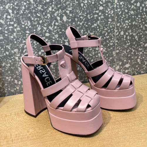 Versace Brand Womens Sandals Shoes Pumps Leather Big Size LA MEDUSA LEATHER PUMPS Design Luxury Brand Sandals for Women