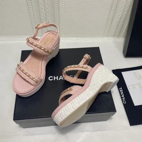 Chanel Womens Shoes Fashion Pumps Wedge Sandals