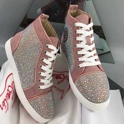 Christian Louboutin Mens Shoes Luxury Brand Red Bottom Design Louis Junior Spikes Flat with Original Box CL sneakers