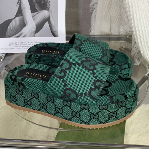 Gucci Womens Shoes Platform Slide Slippers Sandal Summer Design Luxury Brand Women's platform slide sandal with Original Box 623212 UKO00 2580