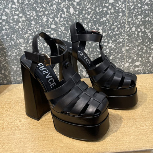 Versace Brand Womens Sandals Shoes Pumps Leather Big Size LA MEDUSA LEATHER PUMPS Design Luxury Brand Sandals for Women