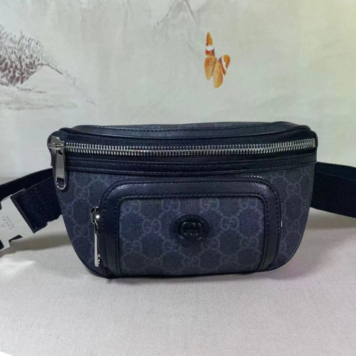 Gucci Mens Bags Shoulder Messenger Bags Luxury Brand Belt bag with Interlocking G 682933 92THN 1000 with Original Box