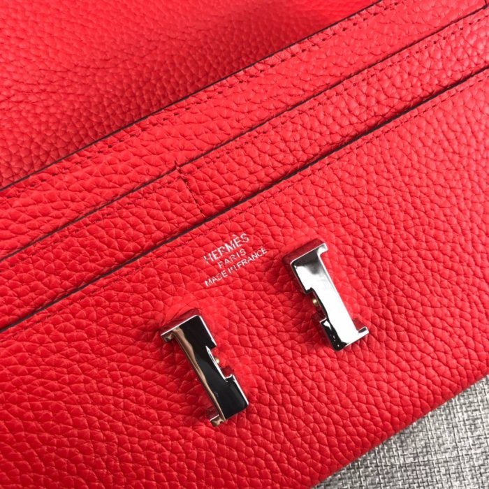 Hermes Womens Mens Wallets Purse Card Holder Leather Long Design Coin Bag with Original Box
