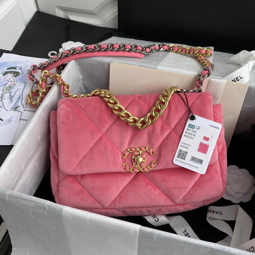 Chanel Womens Bags Luxury Brand Chanel 19 Large Flap Bag Shoulder Bags AS1160 B03455 N7463