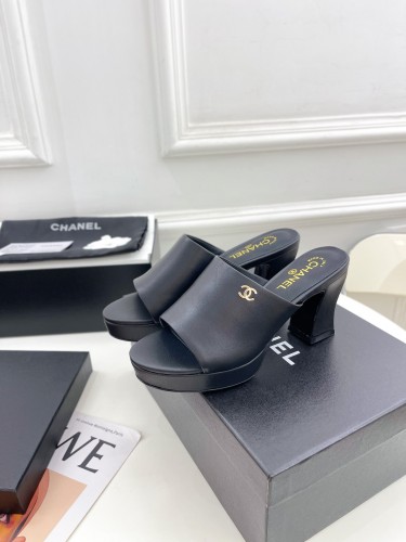 Chanel Womens Shoes Sandals Slippers Luxury Brand Design with Original Box Women Slippers 7cm Heel