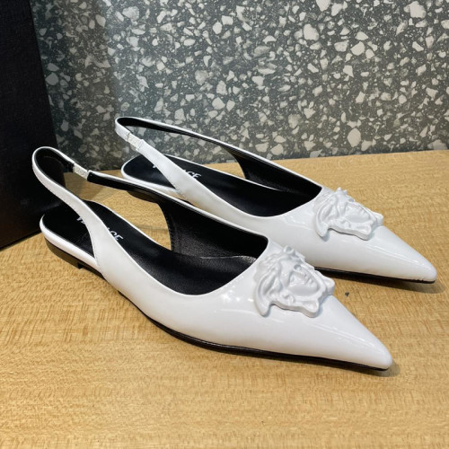 Versace Brand Womens Sandals Shoes Pumps Leather Big Size LA MEDUSA LEATHER PUMPS Design Luxury Brand Sandals for Women
