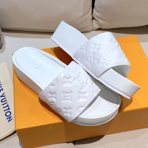 Louis Vuitton Womens Shoes Sandals Slippers Luxury Brand Louis Vuitton JUMBO FLATFORM MULE with Original Box 1A9QYY