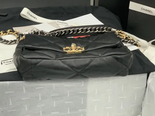 Chanel Womens Bags Shoulder Messenger Bags Chanel 19 Flap Bag Luxury Brand with Original Box