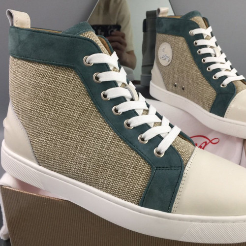 Christian Louboutin Mens Shoes Luxury Brand Red Bottom Design Louis Junior Spikes Flat with Original Box CL sneakers