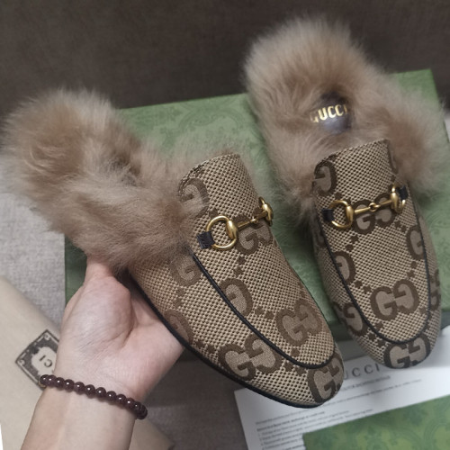 Gucci Womens Shoes Casual Loafers Design Luxury Brand Leather Princetown with Original Box