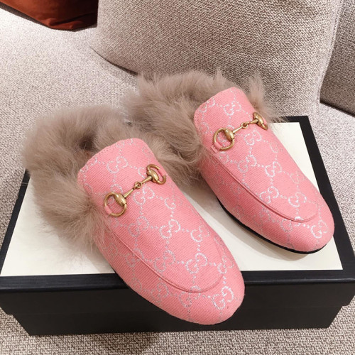 Gucci Womens Shoes Casual Loafers Design Luxury Brand Leather Princetown with Original Box
