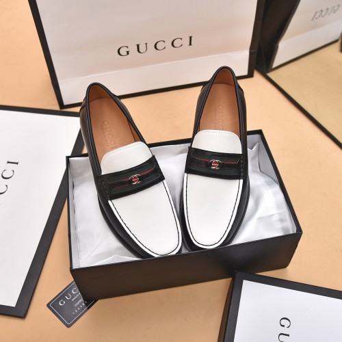 Gucci Mens Shoes Leather Design Luxury Brand Business Dress Shoes for Men with Original Box