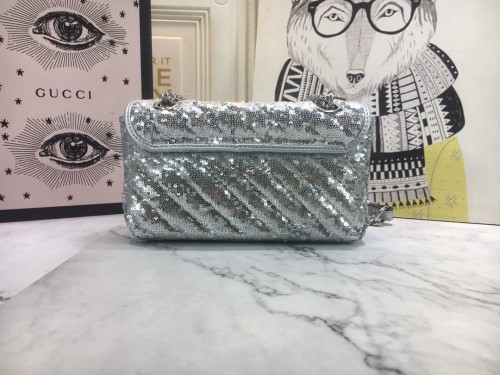 Gucci Womens Bags Shoulder Messenger Bag Luxury Brand Gucci GG Marmont matelassé mini bag with Original Box 446744 UM8AF 4340