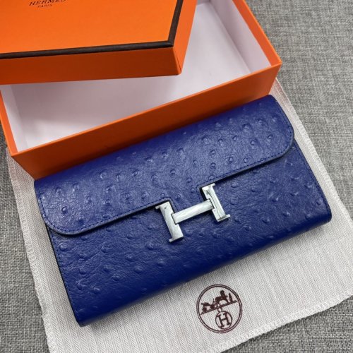 Hermes Womens Mens Wallets Purse Constance Clutch Leather Design Coin Bag with Original Box