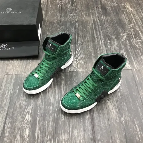 Philipp Plein Men Shoes High Top Sneaker Fashion Design Luxury Brand