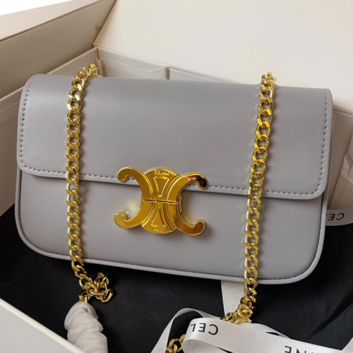 Celine Womens Bags Crossbody Design Luxury Brand CROSSBODY OVAL PURSE CUIR TRIOMPHE IN SMOOTH CALFSKIN with Original Box