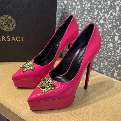 Versace Brand Womens Sandals Shoes Pumps Leather Big Size LA MEDUSA LEATHER PUMPS Design Luxury Brand Sandals for Women