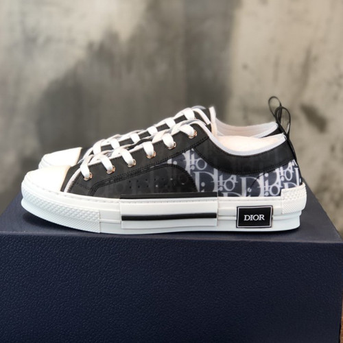 Dior Men Shoes Sneakers Luxury Brand B23 Low-Top Sneaker Black And White Dior Oblique Canvas 3SN249YJP_H961