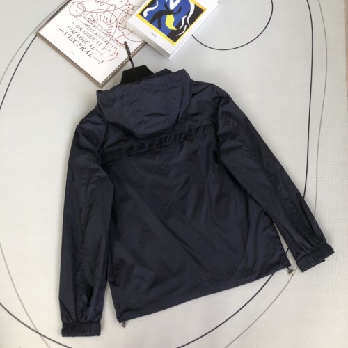 Prada Design Fashion Mens Jackets Thin Design Luxury Brand Navy