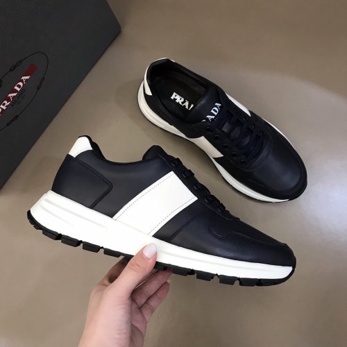 Prada Mens Shoes Sneakers Casual Shoes for Men Luxury Brand Breathable Fashion Sneakers with Original Box