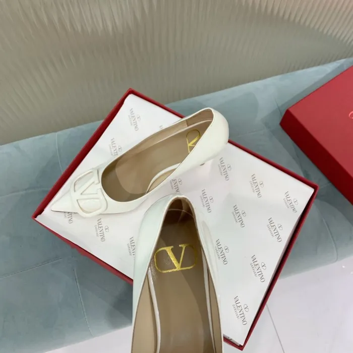 Valentino Women Shoes Mule Flip Flop Sandals VLOGO SIGNATURE CALFSKIN PUMP 80MM Luxury Brand with Original Box