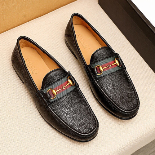 Gucci Mens Shoes Leather Design Luxury Brand Business Dress Shoes for Men with Original Box