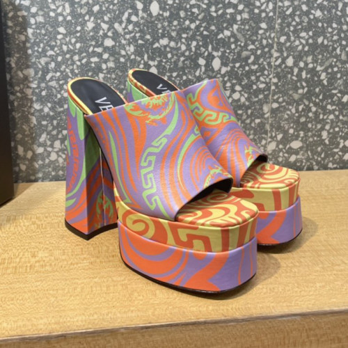 Versace Brand Womens Sandals Shoes Pumps Leather Big Size LA MEDUSA LEATHER PUMPS Design Luxury Brand Sandals for Women